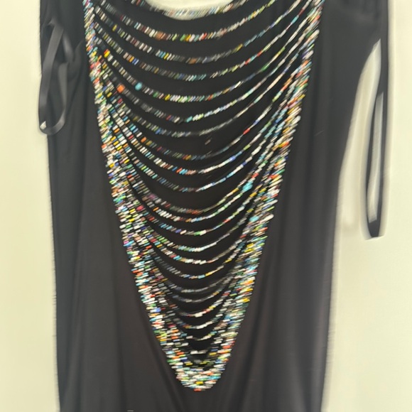 Sky black Sleeveless Scoop Neck Gown - Picture 5 of 6